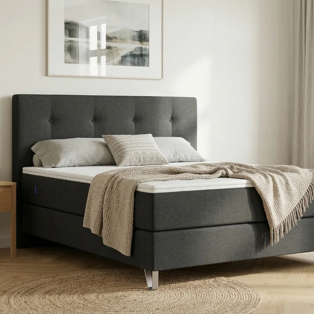 Bruno Boxspringbett Schwarz für ein modernes und elegantes Schlafzimmer