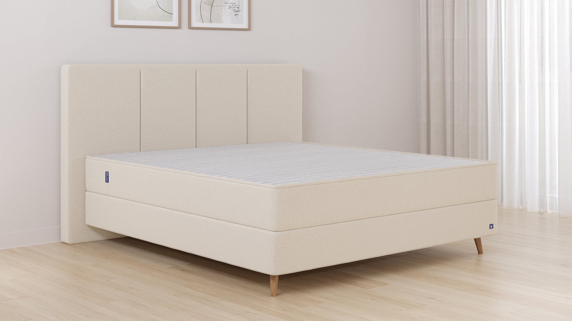 Bruno Boxspringbett Premium - Vertica - Beige