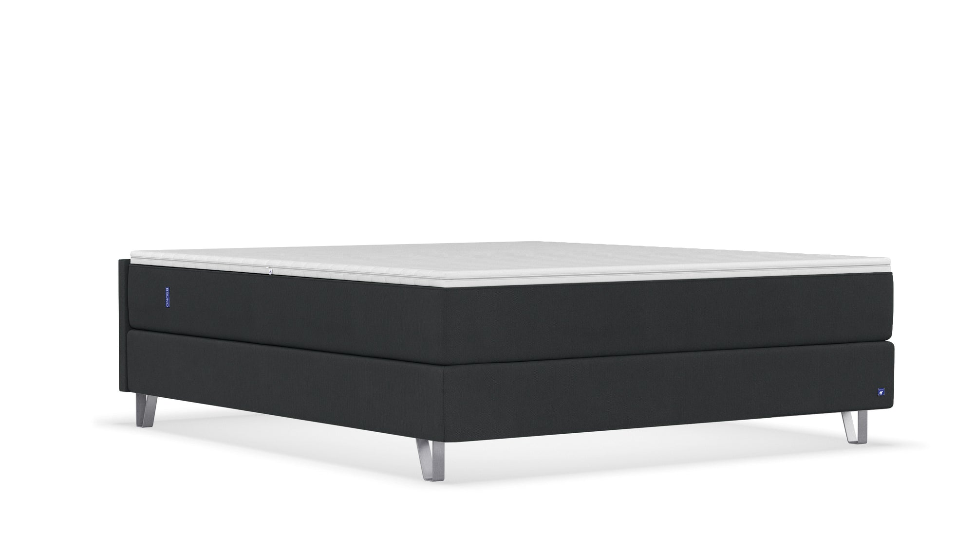 Boxspringbett Premium von Bruno – in Anthrazit, Metallfüße
