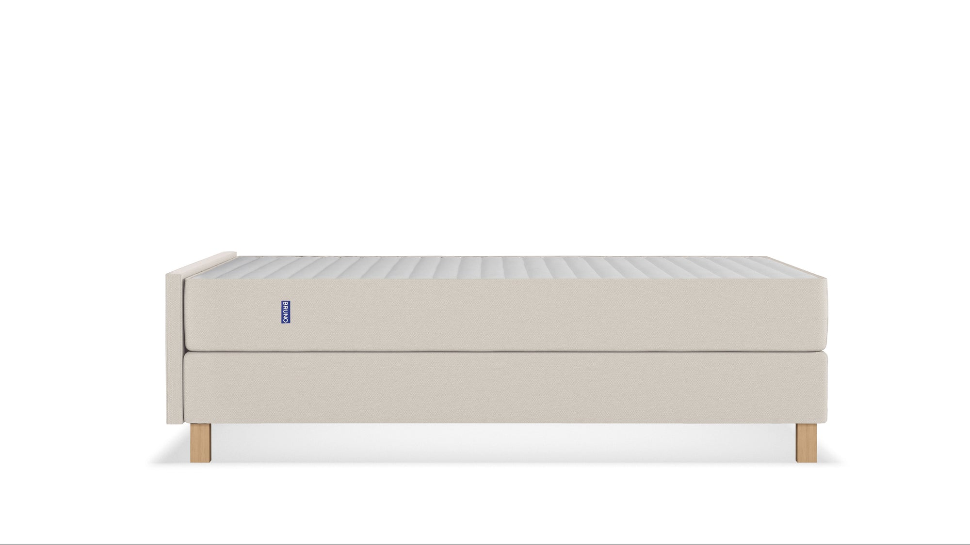 Boxspringbett Premium von Bruno – in Beige, Holzfüße