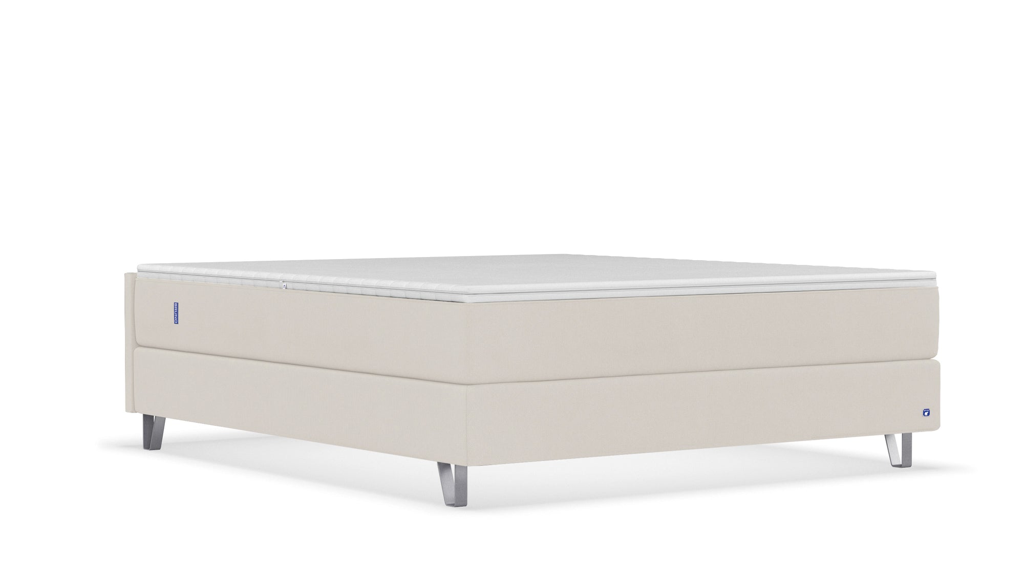Boxspringbett Premium von Bruno – in Beige, Metallfüße