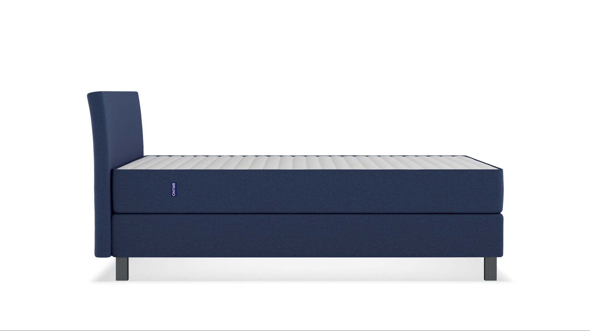 Boxspringbett Premium von Bruno – in Blau, Holzfüße
