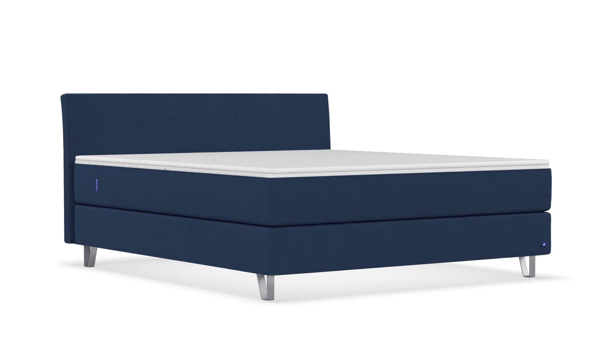 Boxspringbett Premium von Bruno – in Blau, Metallfüße