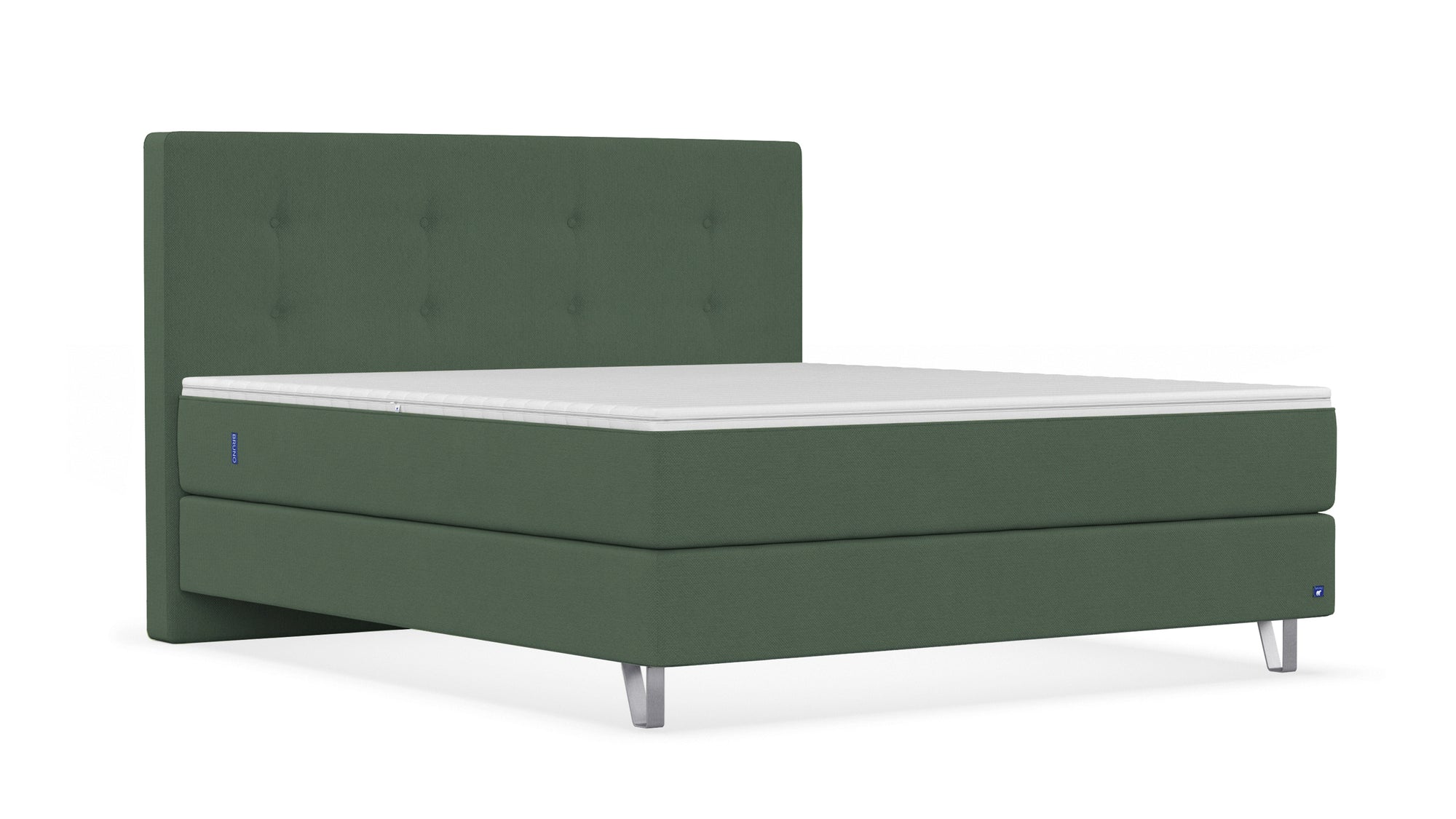 Boxspringbett Premium von Bruno – in Grün, Metallfüße