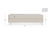 Boxspringbett Premium von Bruno – in Beige, Compact-Kopfteil