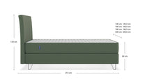 Boxspringbett Premium von Bruno – in Grün, Klassik-Kopfteil