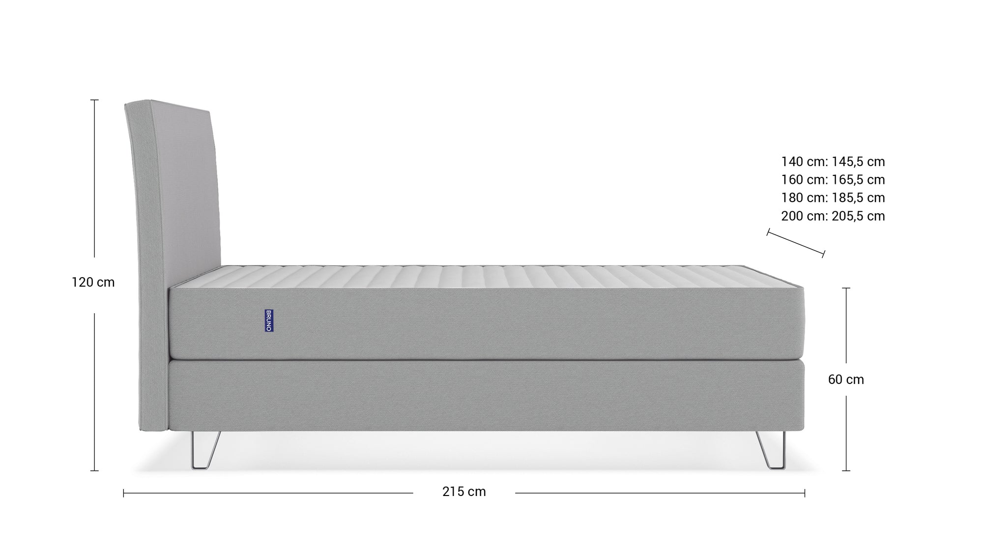 Boxspringbett Premium von Bruno – Boxspring-System mit Taschenfedern, Premium Topper optional, ergonomischer Liegekomfort, kostenloser Versand, 10 Jahre Garantie, 30 Tage Probeschlafen