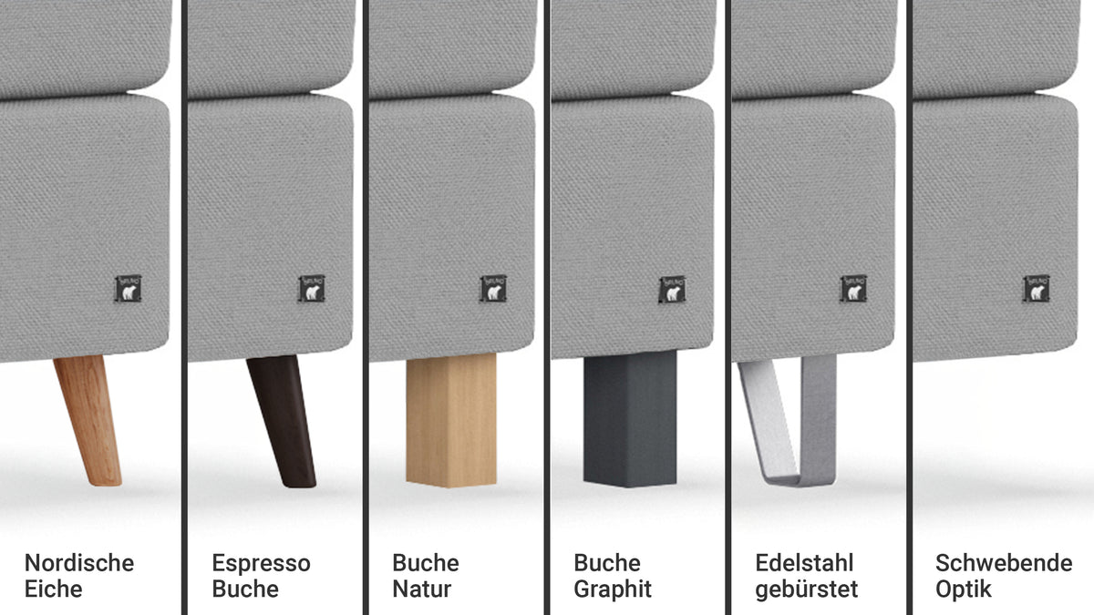 Bruno Boxspringbett Premium Fußvarianten