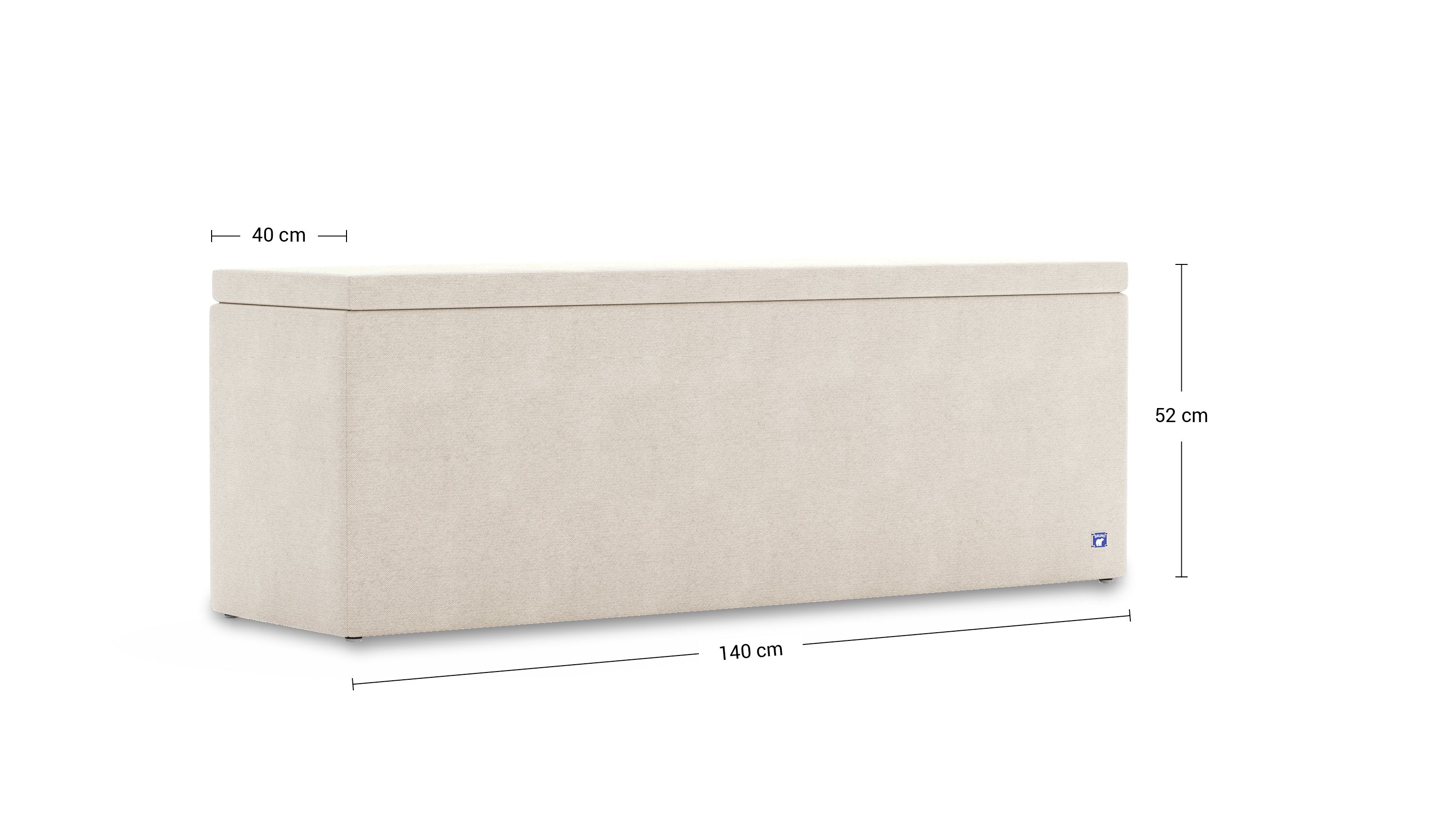 Die praktische Betttruhe in Beige
