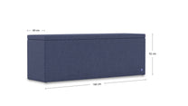 Betttruhe von Bruno – 160 cm, in Blau