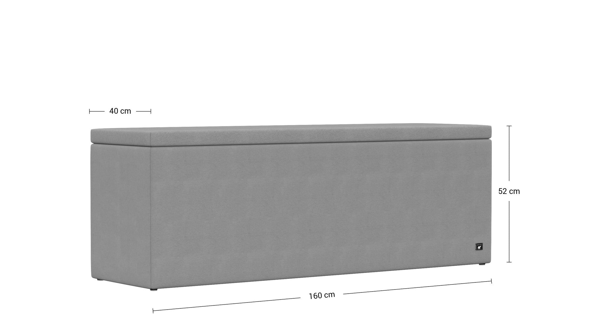 Betttruhe von Bruno – 160 cm, in glory soft Beige