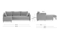 Ecksofa von Bruno – 160×160 cm, Flow-Armlehnen