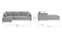 Ecksofa von Bruno – 160×200 cm, Flow-Armlehnen