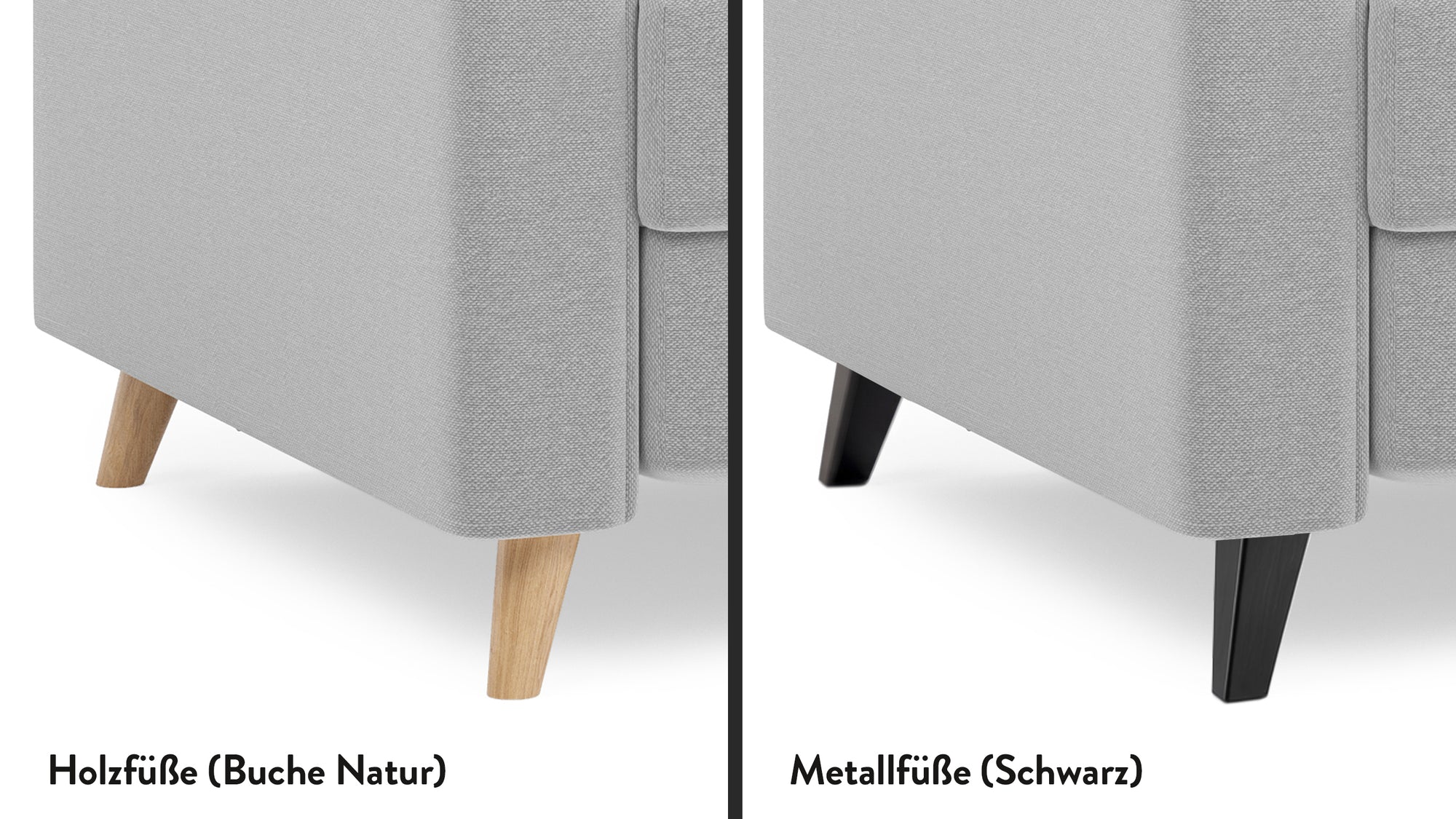Schlafsofa Flow von Bruno – Metallfüße