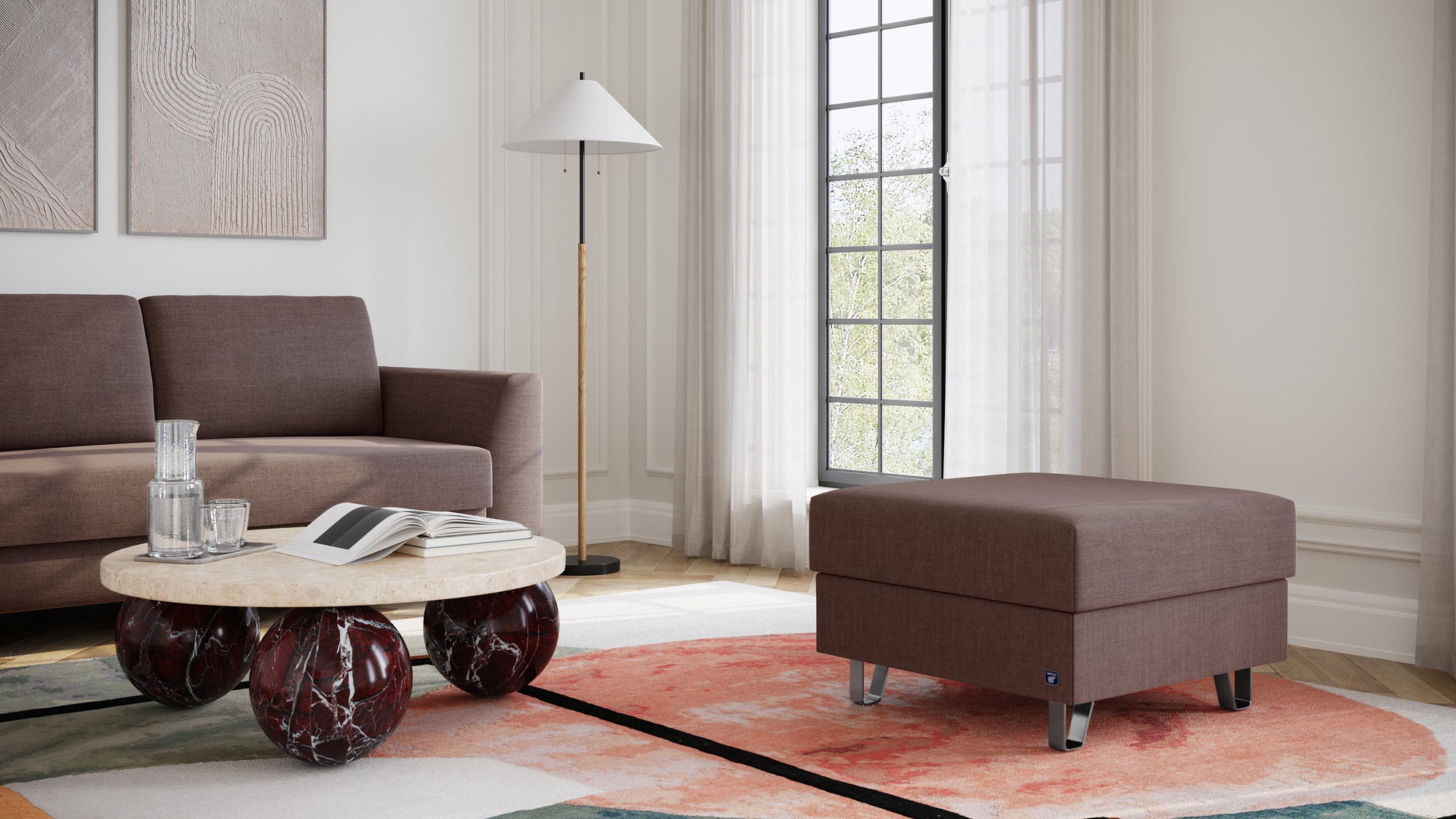 Hocker von Bruno – in Braun
