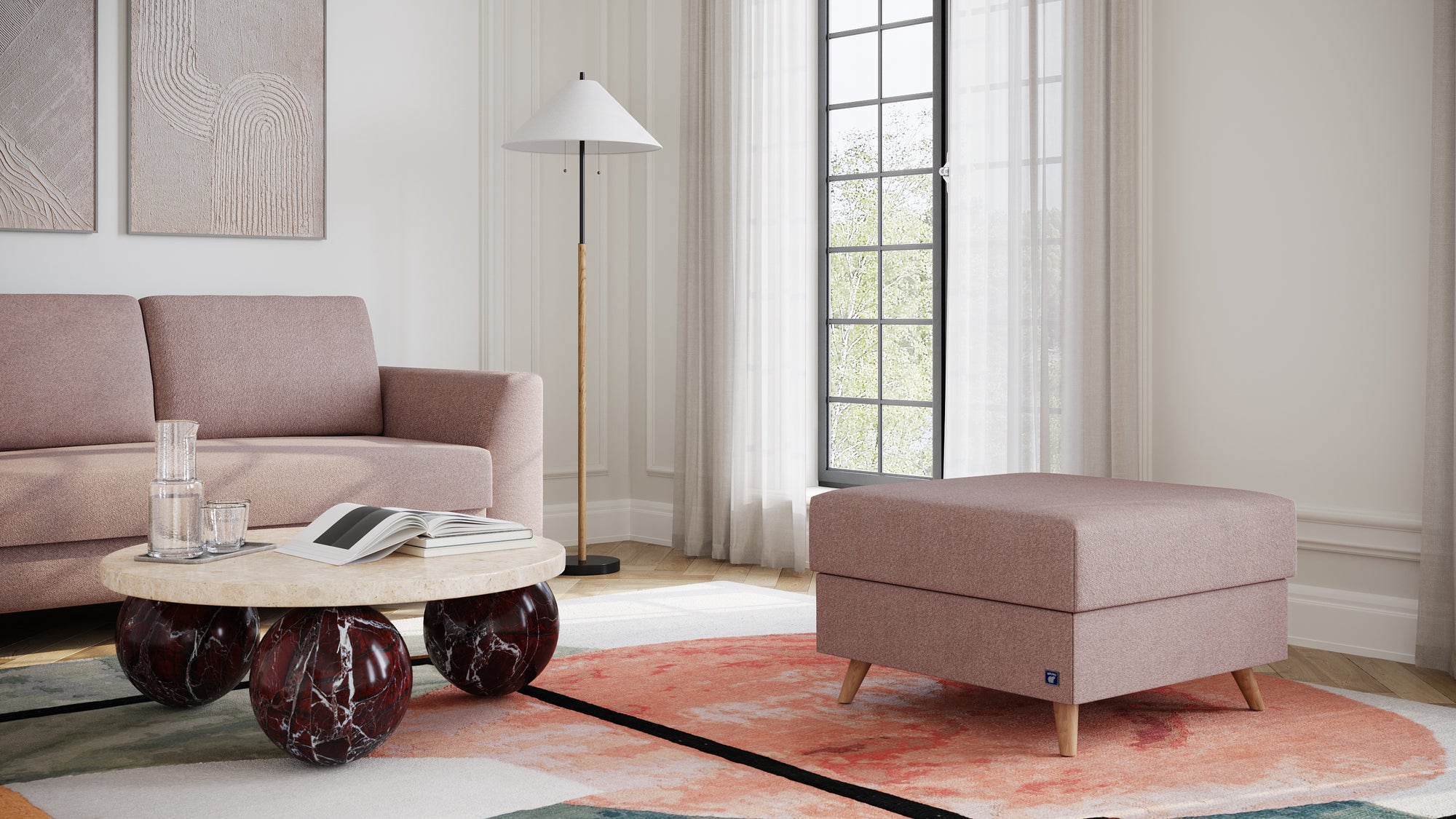 Hocker von Bruno – in glory blush