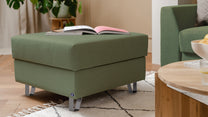 Hocker von Bruno – in Grün, Metallfüße