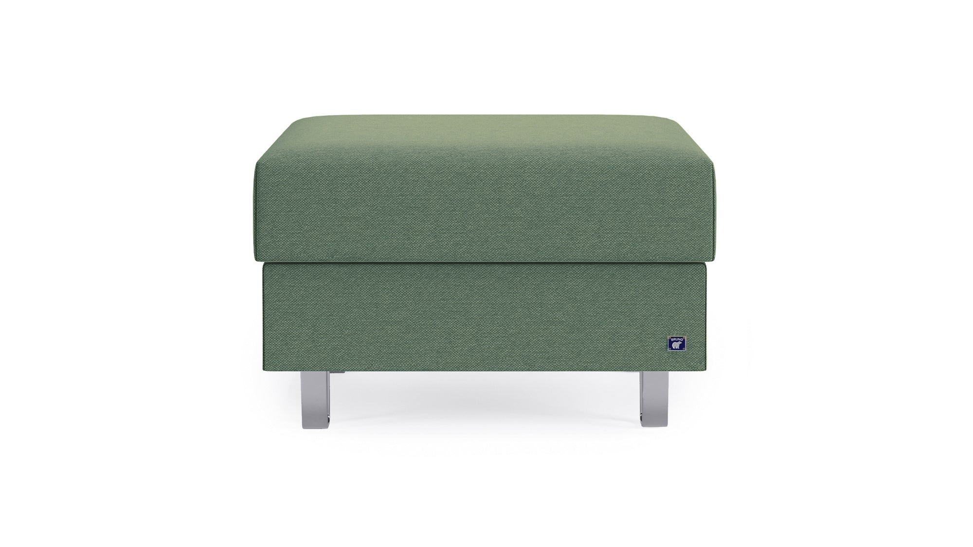 Hocker von Bruno – in Grün, Metallfüße
