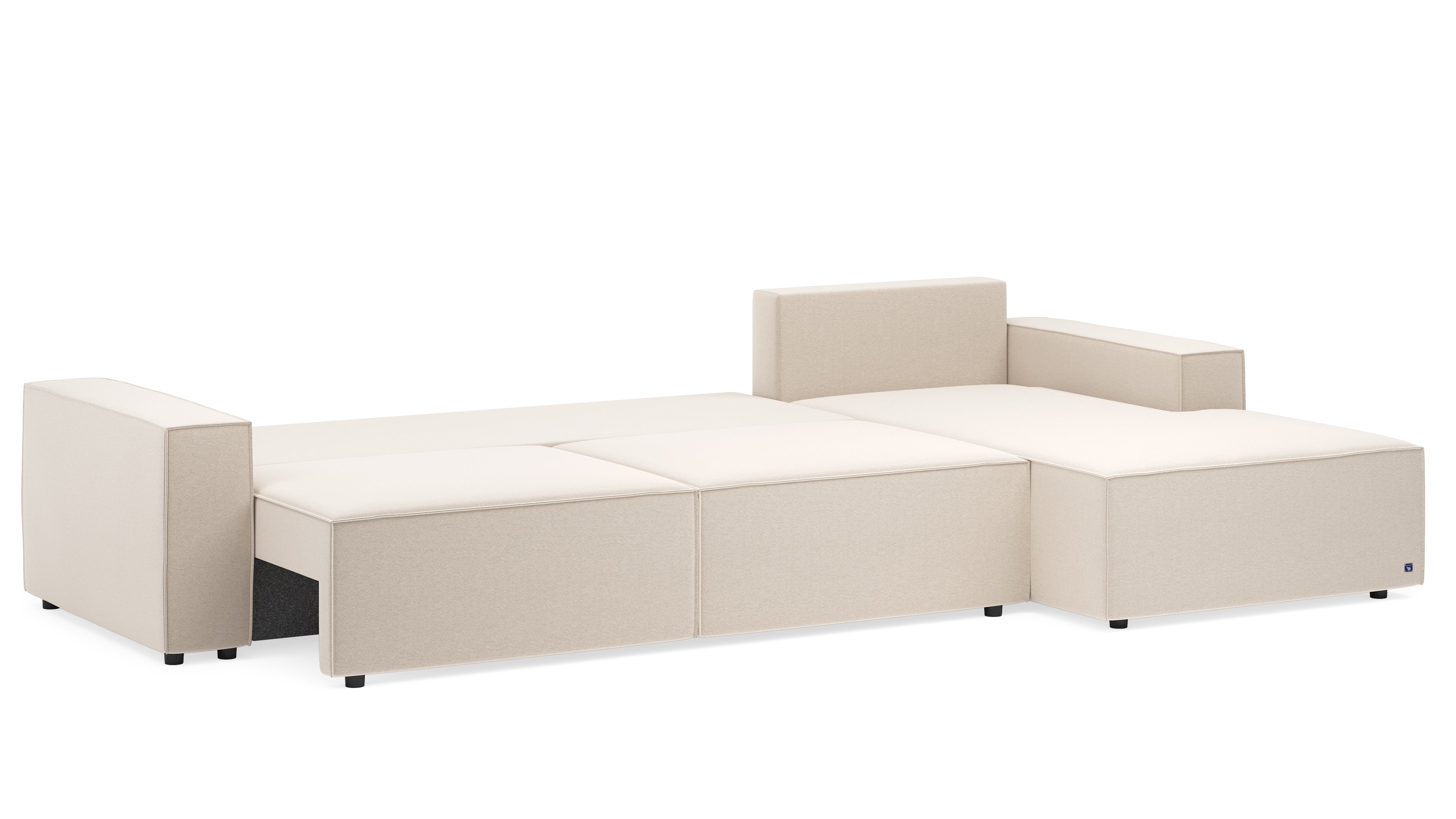LOUNGE Ecksofa in Beige | Querschläfer mit Stauraum & Gästebett I BRUNO®
