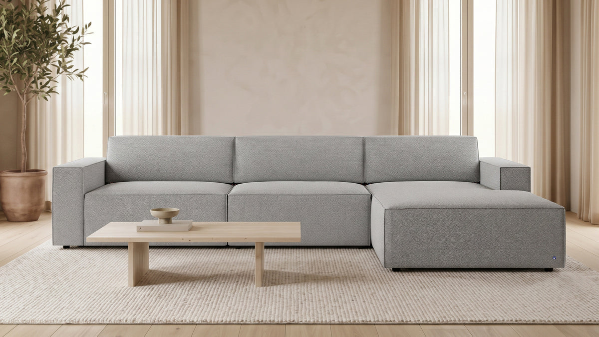 Bruno LOUNGE Ecksofa in Glory Sage, mit Recamiere