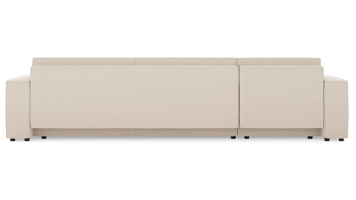 Bruno Lounge Recamiere links in Beige – Rückansicht
