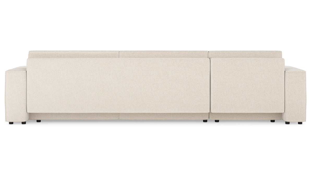 Bruno Lounge Recamiere links in Glory Soft Beige – Rückansicht