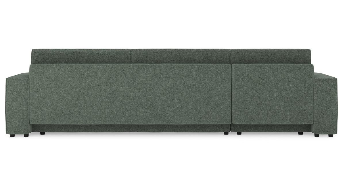 Bruno Lounge Recamiere links in Glory Forest Green – Rückansicht
