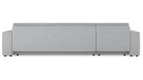 Bruno Lounge Recamiere links in Glory Silver Grey – Rückansicht