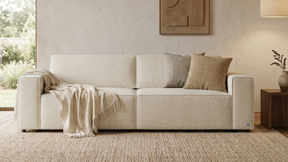 Bruno LOUNGE Schlafsofa und Ecksofa in Glory Soft Beige