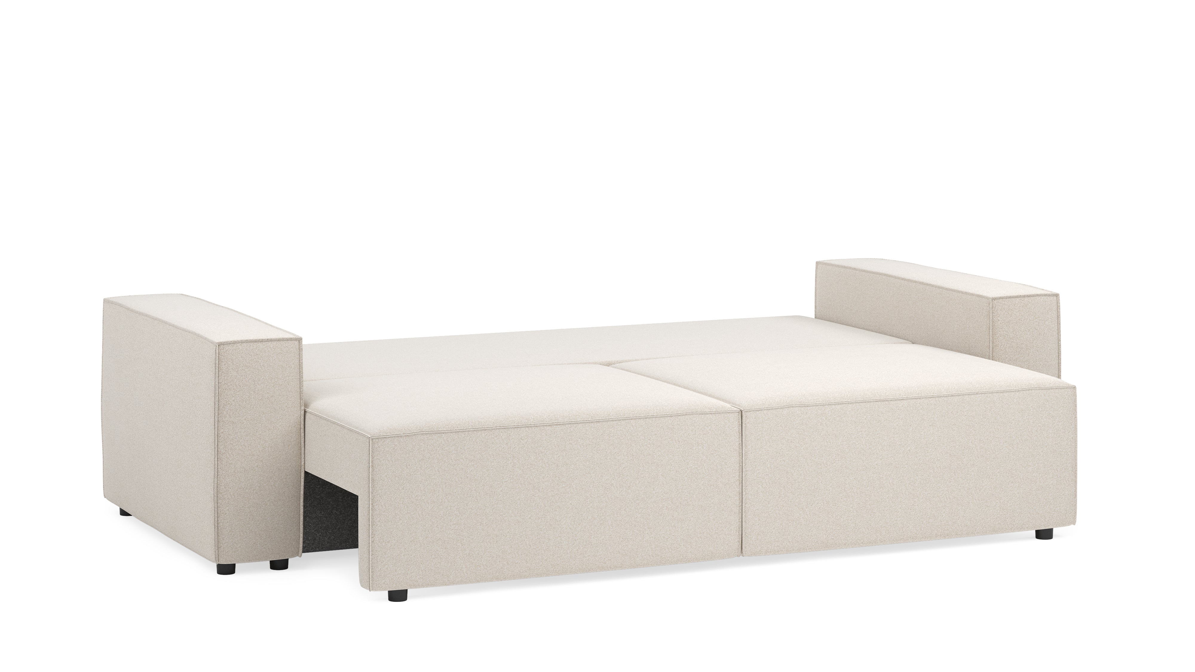 LOUNGE Schlafsofa in Glory Soft Beige | Querschläfer mit Stauraum & Gästebett I BRUNO®