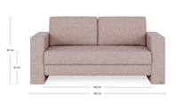 Schlafsofa von Bruno – 140 cm, in Glory Blush, Kubus-Armlehnen