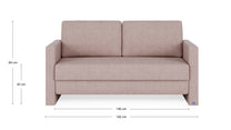 Schlafsofa von Bruno – 140 cm, in Glory Blush, schmale Armlehnen