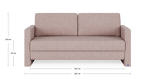 Schlafsofa von Bruno – 160 cm, in Glory Blush, schmale Armlehnen