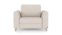 Schlafsessel von Bruno – in Glory Soft Beige, Holzfüße