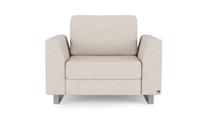 Schlafsessel von Bruno – in Glory Soft Beige, Metallfüße
