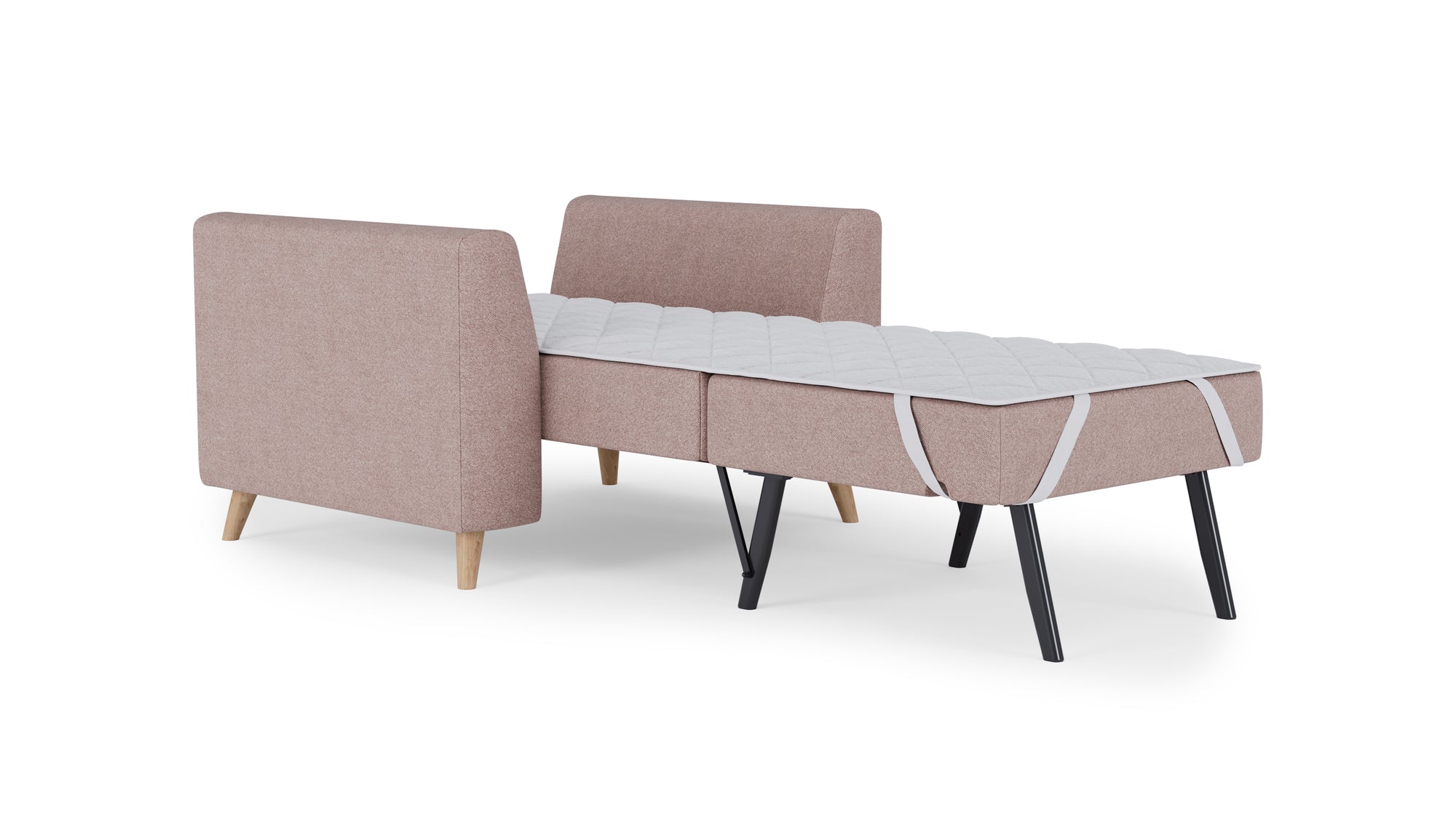Schlafsessel von Bruno – in Glory Blush, Holzfüße