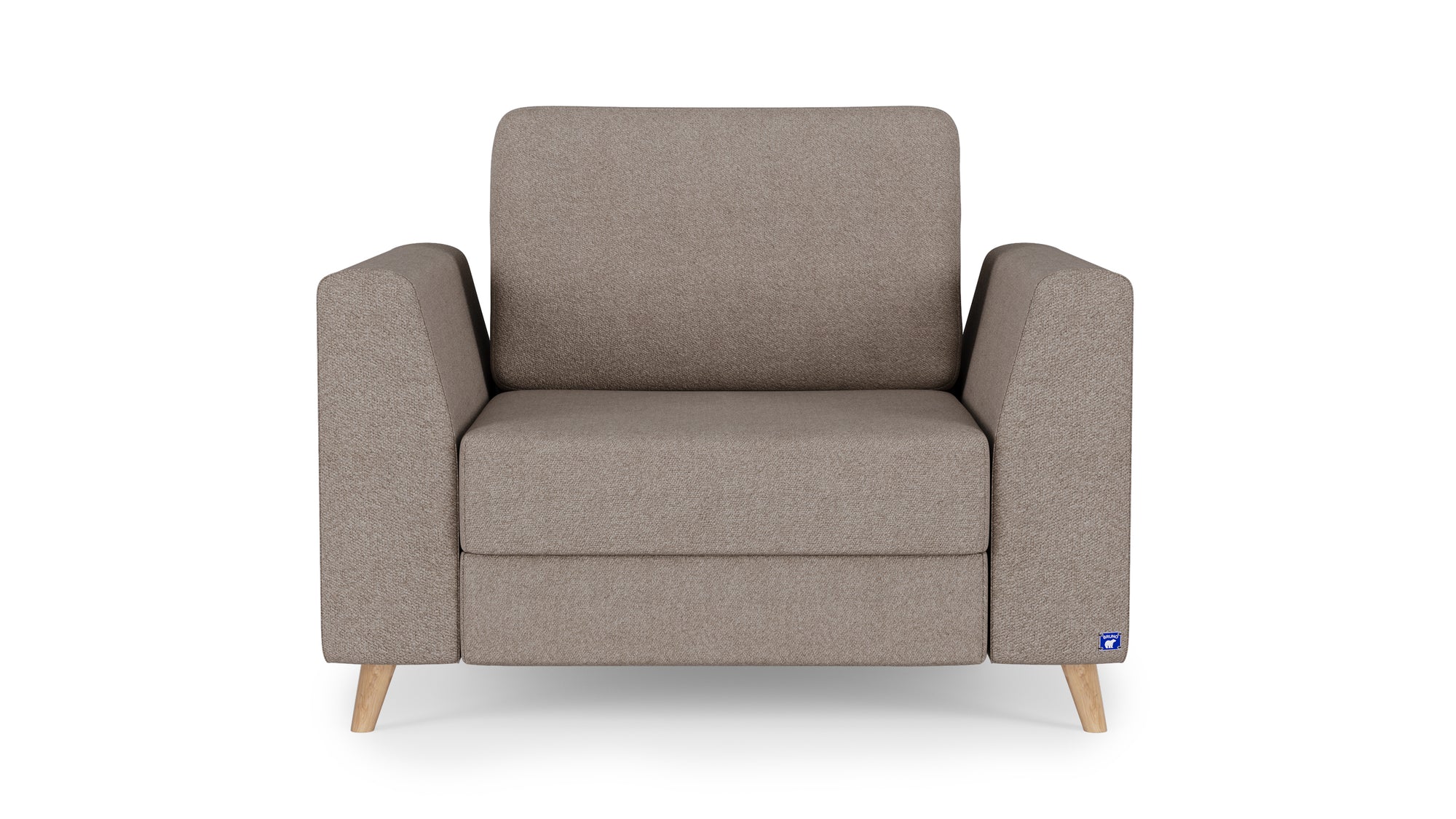 Schlafsessel von Bruno – in Glory Taupe, Holzfüße