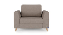 Schlafsessel von Bruno – in Glory Taupe, Holzfüße