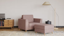 Schlafsessel von Bruno – in Glory Blush, Holzfüße