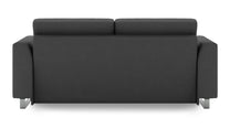 Schlafsofa von Bruno – 160 cm, in Anthrazit, Metallfüße