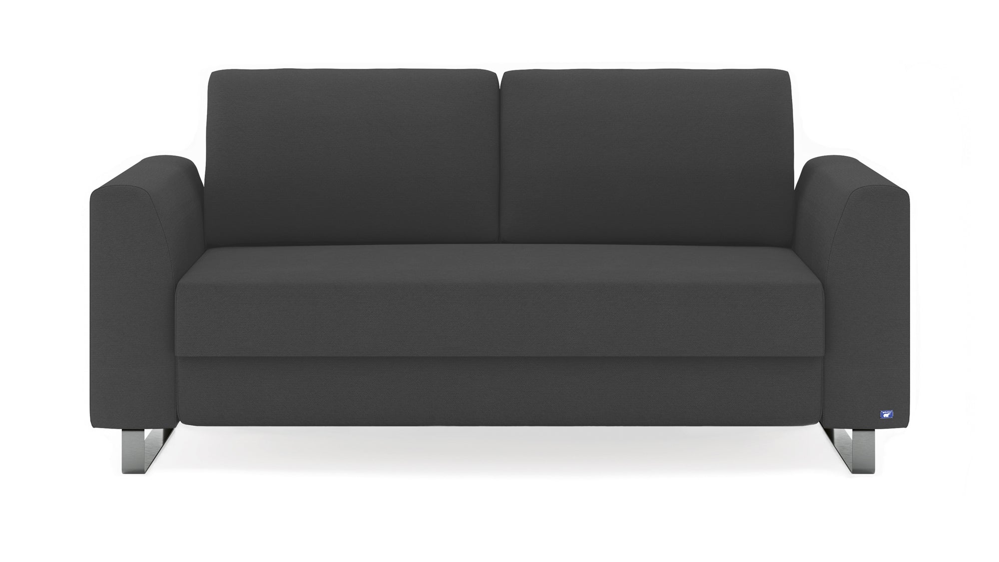 Schlafsofa von Bruno – 140 cm, Metallfüße