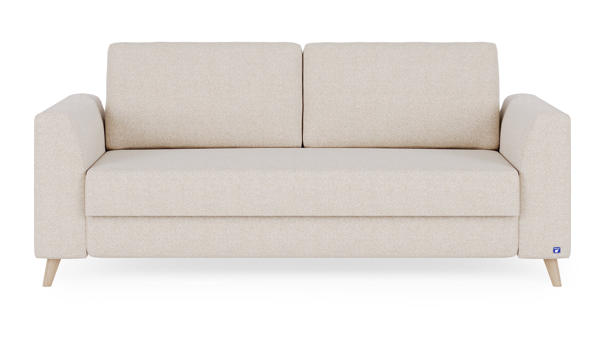 Schlafsofa von Bruno – 160 cm, in Glory Soft Beige, Holzfüße