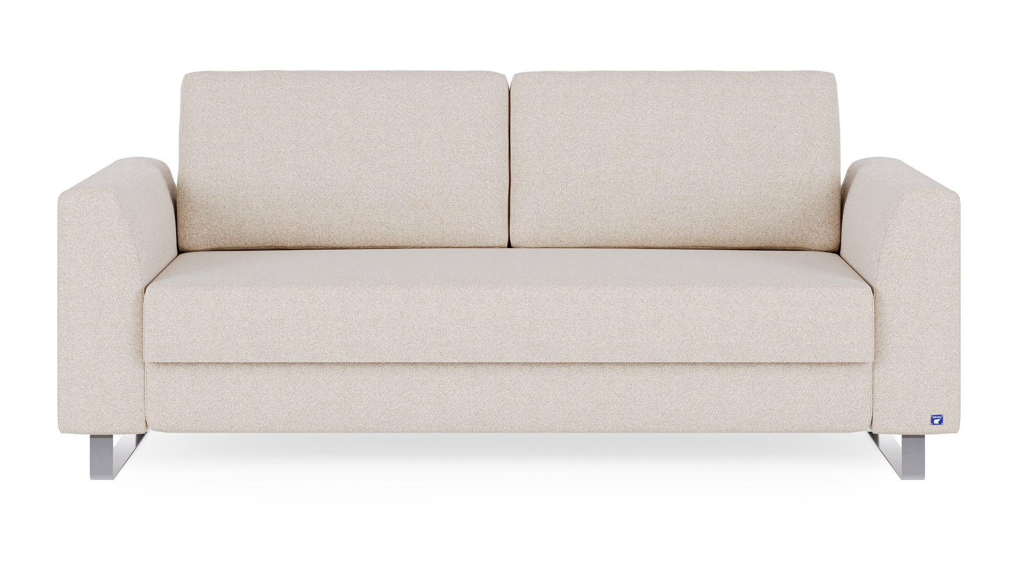 Schlafsofa von Bruno – 160 cm, in Glory Soft Beige, Metallfüße
