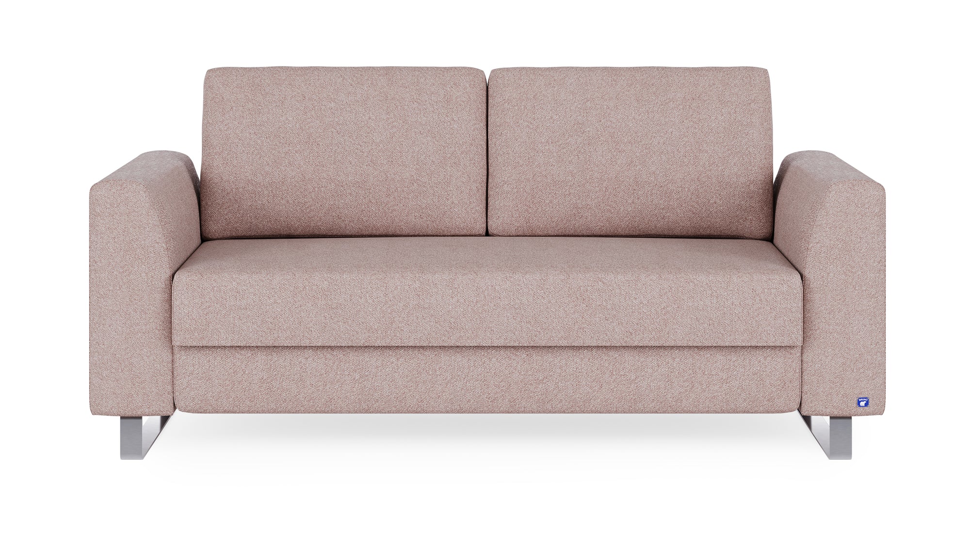 Schlafsofa von Bruno – 140 cm, in Glory Blush, Metallfüße