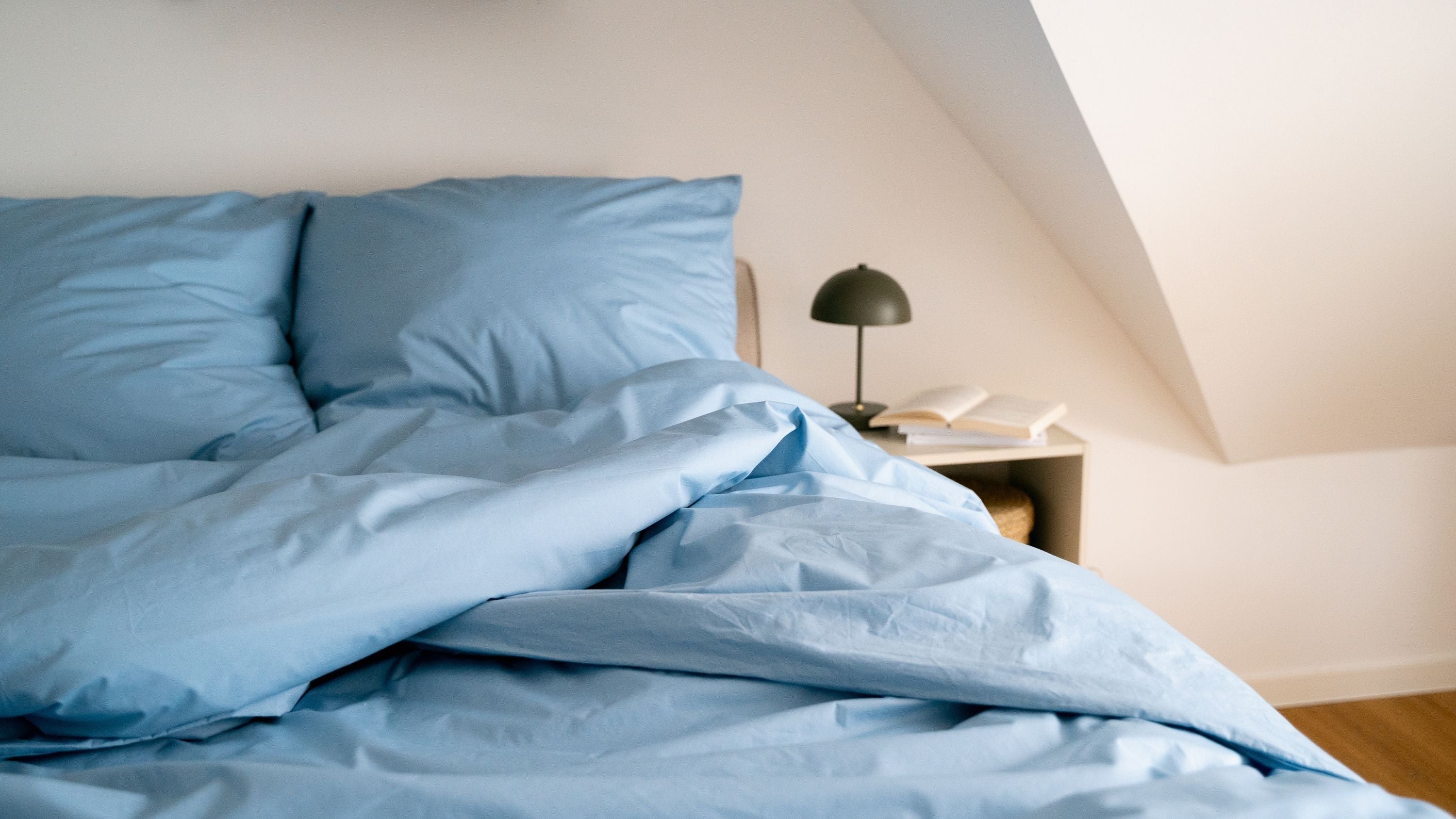 Bettwäsche Set in Blau - Kissen 40x80cm Decke 135x200cm