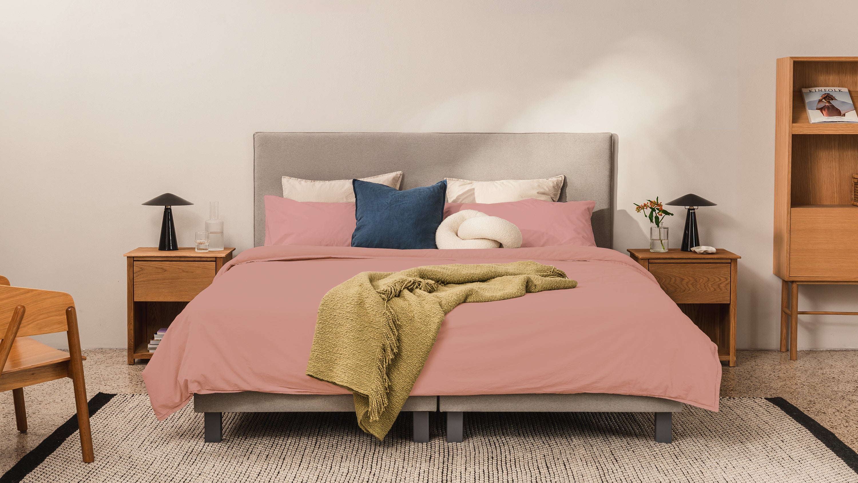 Rosa Bettwäsche Set 135x200cm 40x80cm für Stilbewusste
