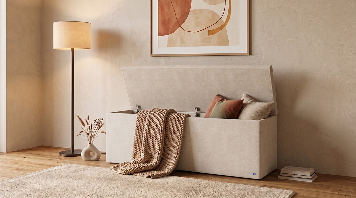 Betttruhe von Bruno – in Beige