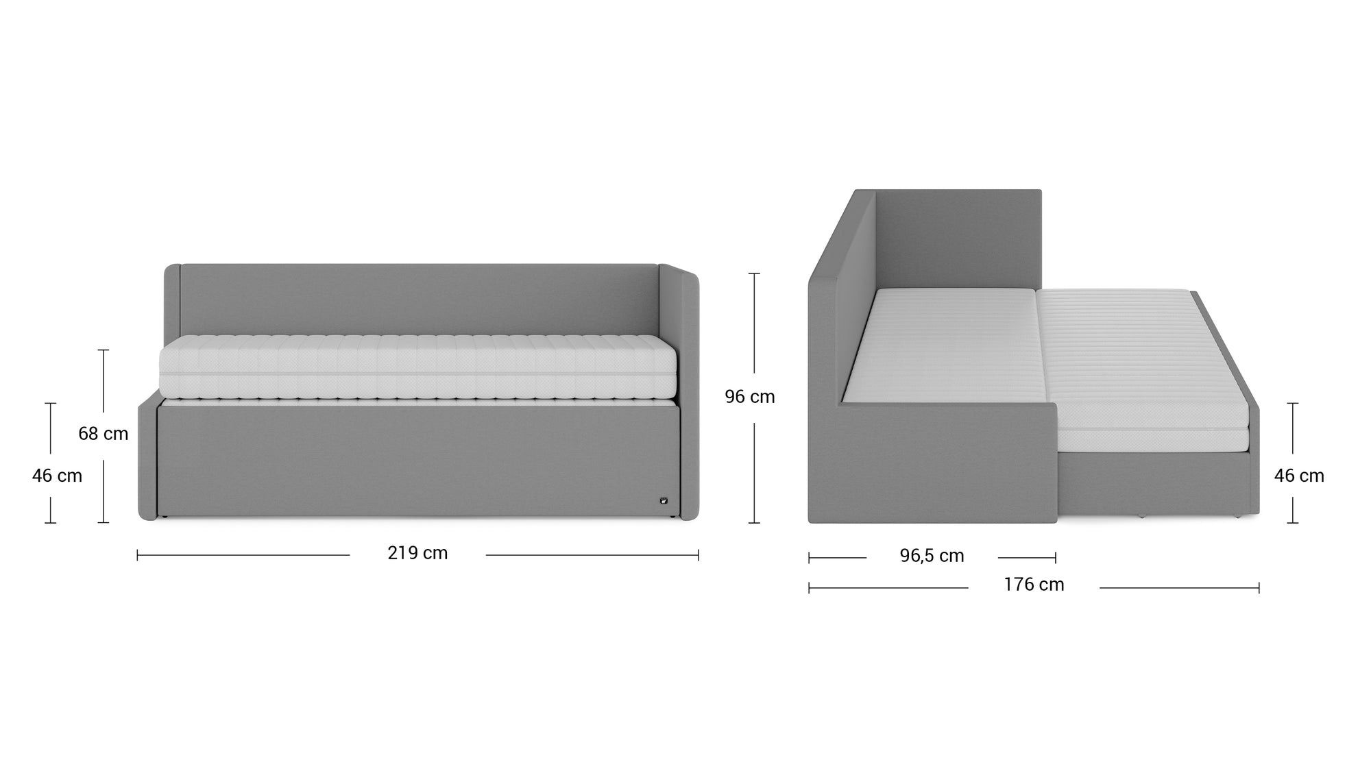 Flexibett von Bruno – in Anthrazit