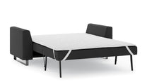 Schlafsofa von Bruno – 140 cm, in Anthrazit, Metallfüße