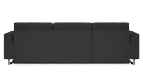 Schlafsofa von Bruno – 160 cm, in Anthrazit, Metallfüße